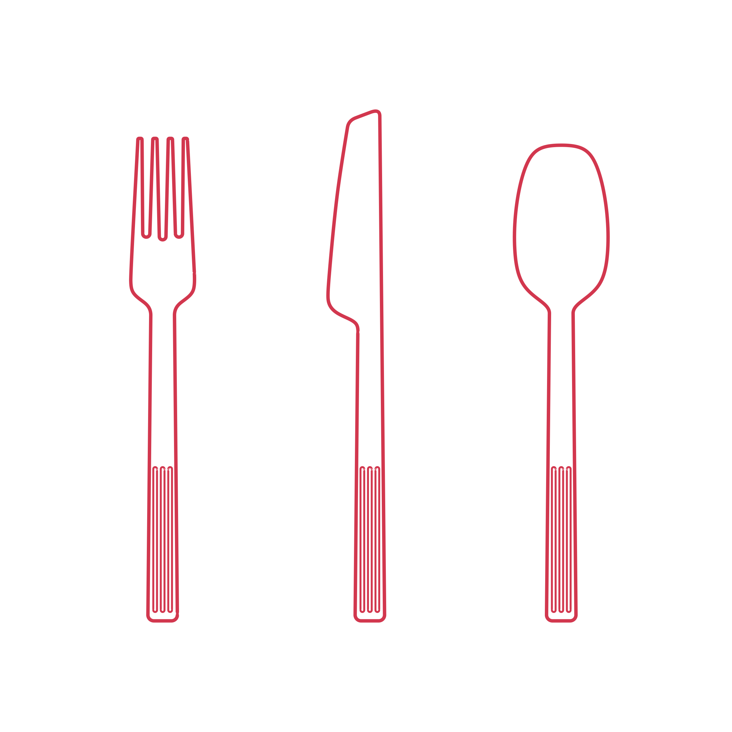 Objects Flatware Sets Ikea Justera Flatware Set Editable Svg Line Art Free Vectors